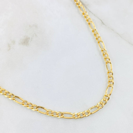 Figaro Chain 7.85gr / 27 1/2 in / 18K Gold +1
