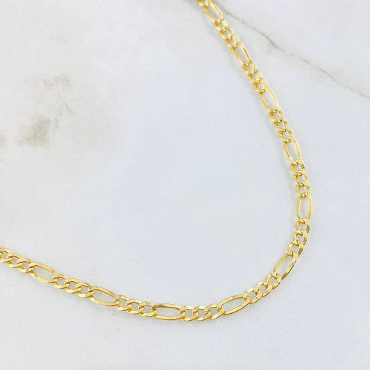 Figaro Chain 3.8gr / 19 3/4 in / 18K Gold +1