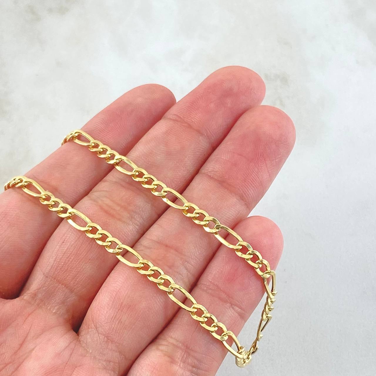 Figaro Chain 3.8gr / 19 3/4 in / 18K Gold +1