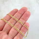 Figaro Chain 3.8gr / 19 3/4 in / 18K Gold +1