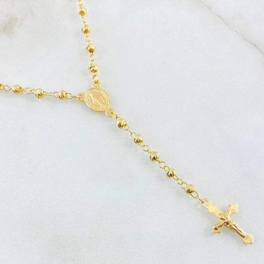 Rosario Virgen milagrosa 6.55g / 22 in / 3mm Oro Amarillo 18K