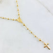 Rosario Cruz Cristo Virgen Milagrosa 6.55gr / 19 3/4 in / Oro Amarillo 18K ©