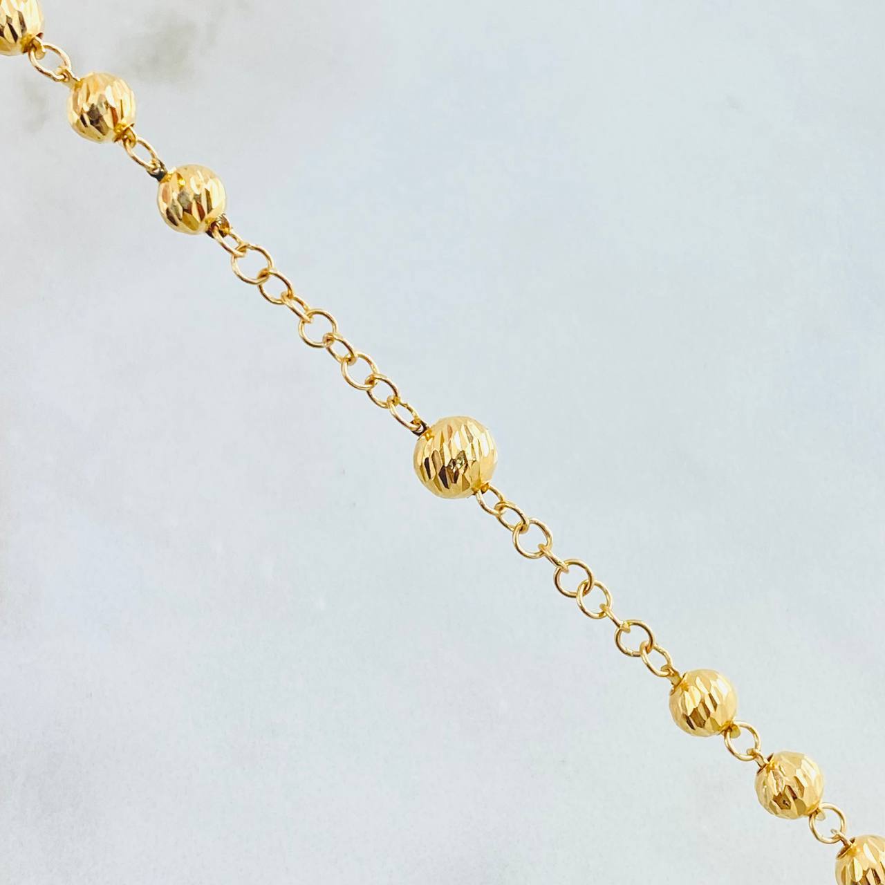 Cross Rosary Christ Saint Michael 12.85gr / 23.5in / 18K Gold
