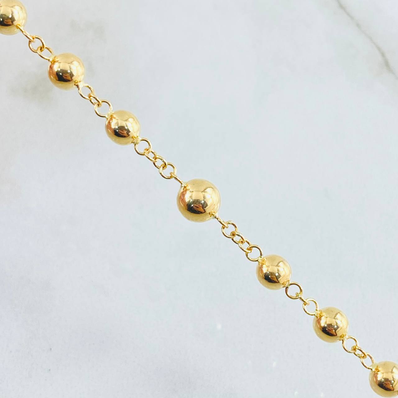 Cross Rosary Christ Virgin Miraculous 14gr / 23.5in / 18K Gold ©