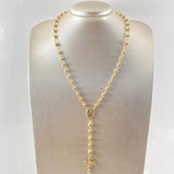 Cross Rosary Christ Virgin Miraculous 14gr / 23.5in / 18K Gold ©