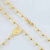 Cross Rosary Christ Virgin Miraculous 6.9gr / 19.8in / 18K Gold