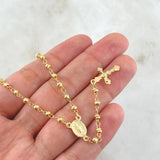Rosario Cruz Cristo Virgen Milagrosa 6.9gr / 19 3/4 in / Oro Amarillo 18K ©