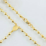 Cross Rosary Virgin Miraculous 8.35gr / 17 3/4 in / 18K Gold