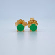 Stud Earrings Four Prongs 60 Pts Emerald 1 g / in / 4.6 mm Yellow Gold 18K