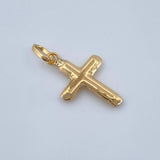 Flat Cross Pendant 0.45gr / 3/4 in / 18K Gold