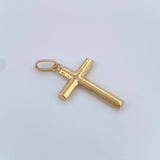 Pendant Flat Cross 0.7gr / 1 in / 18K Gold