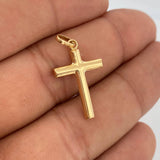 Pendant Flat Cross 0.7gr / 1 in / 18K Gold