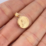 Dije Sagrado Corazon De Jesus - Virgen Del Carmen 0.6gr / 3/4 in / Oro Amarillo 18K &