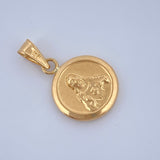 Dije Sagrado Corazon De Jesus - Virgen Del Carmen 0.6gr / 3/4 in / Oro Amarillo 18K &