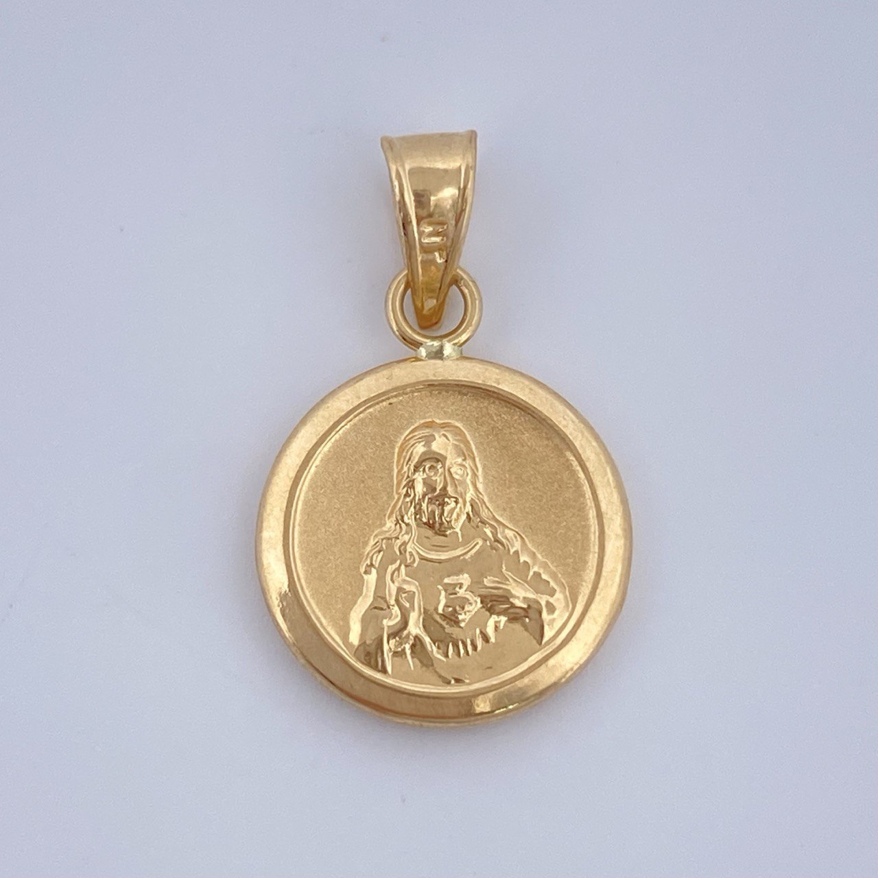 Dije Sagrado Corazon De Jesus - Virgen Del Carmen 0.6gr / 3/4 in / Oro Amarillo 18K &