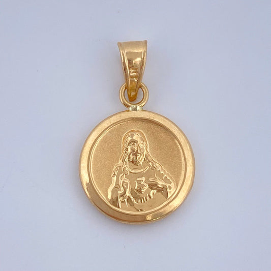 Dije Sagrado Corazon De Jesus - Virgen Del Carmen 0.6gr / 3/4 in / Oro Amarillo 18K &