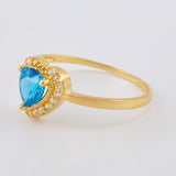 Anillo Corazón Tupido 1.5 g / T6 1/2 Oro Amarillo 18K