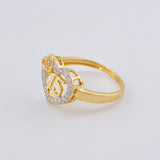 Double Heart Quinceañera Ring 2.45 g / T6 1/2 18K Yellow Gold