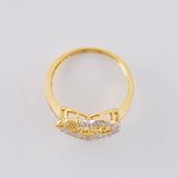 Double Heart Quinceañera Ring 2.45 g / T6 1/2 18K Yellow Gold