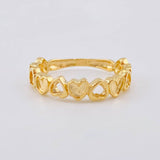 Anillo Corazones Intercalados 2.65 g / T7 1/4 Oro Amarillo 18K