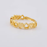 Anillo Corazones Intercalados 2.65 g / T7 1/4 Oro Amarillo 18K