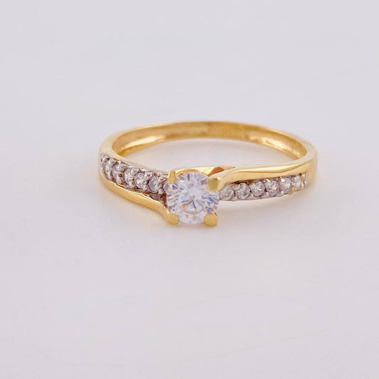 Anillo Solitario Doble Esplendor 1.95 g / T6 1/4 Oro Amarillo 18K
