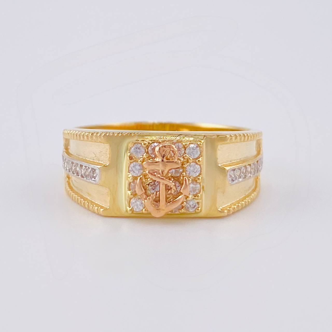 Anchor Ring 7.35 g / T9 1/2 Two-Tone Yellow Rose Gold 18K