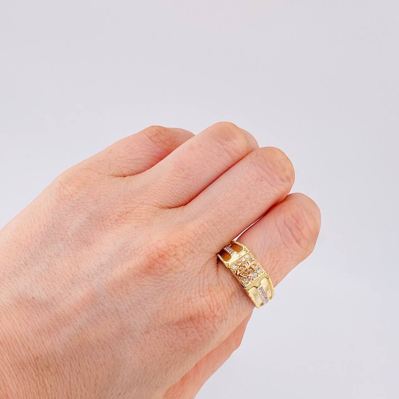 Anchor Ring 7.35 g / T9 1/2 Two-Tone Yellow Rose Gold 18K