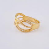 Anillo Rustico Filigrama Cruzado 2.6 g / T6 1/2 Oro Amarillo 18K