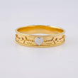 Anillo Corazón Linea De La Vida 3.15 g / T9 1/4 Dos Oros Amarillo Blanco 18K