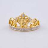 Anillo Corona Quinces 4.7 g / T8 Oro Amarillo 18K