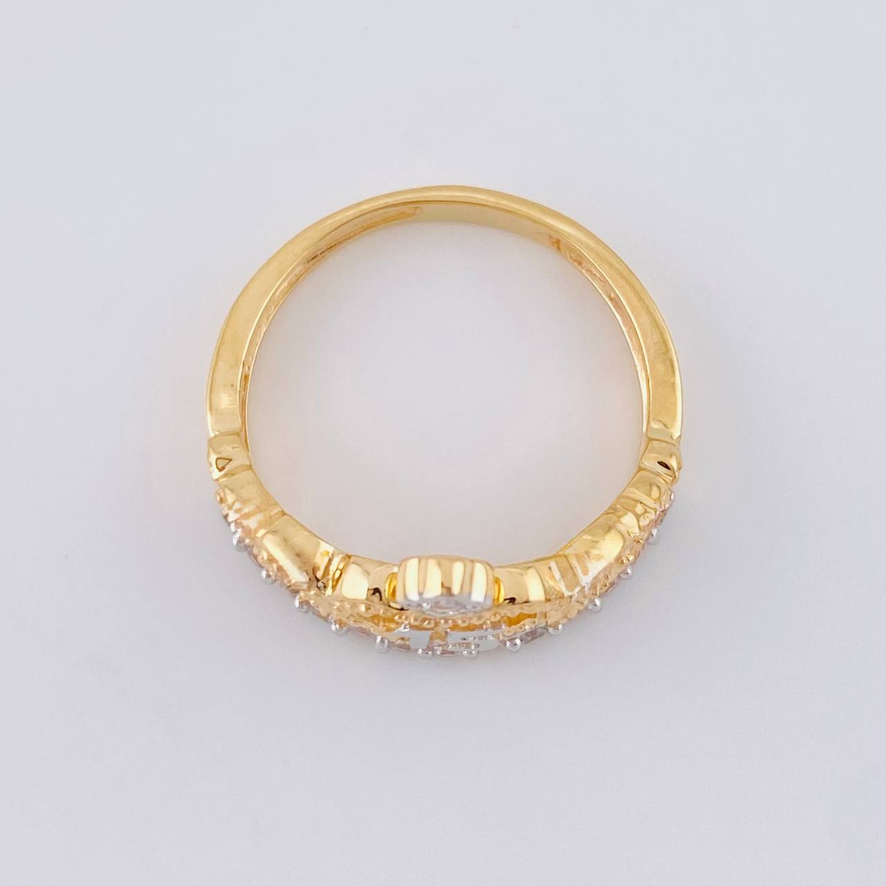 Anillo Corona Corazón Quinces 3.6 g / T6 3/4 Oro Amarillo 18K
