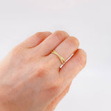 Anillo Entrelazado 2.11 g / T7 Oro Amarillo 18K