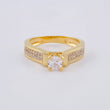 Solitaire Ring Four Prongs Dense 4.15 g / T6 1/4 Yellow Gold 18K