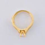 Solitaire Ring Four Prongs Dense 4.15 g / T6 1/4 Yellow Gold 18K
