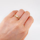 Solitaire Ring Four Prongs Dense 4.15 g / T6 1/4 Yellow Gold 18K