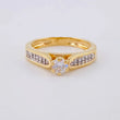 Solitaire Ring Bridge 3.05 g / T6 1/2 Two Yellow White Gold 18K