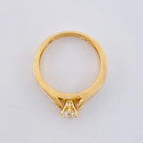 Solitaire Ring Bridge 3.05 g / T6 1/2 Two Yellow White Gold 18K