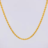 Cadena Lazo 3.35g / 60cm / 2.2mm Oro Amarillo 18K