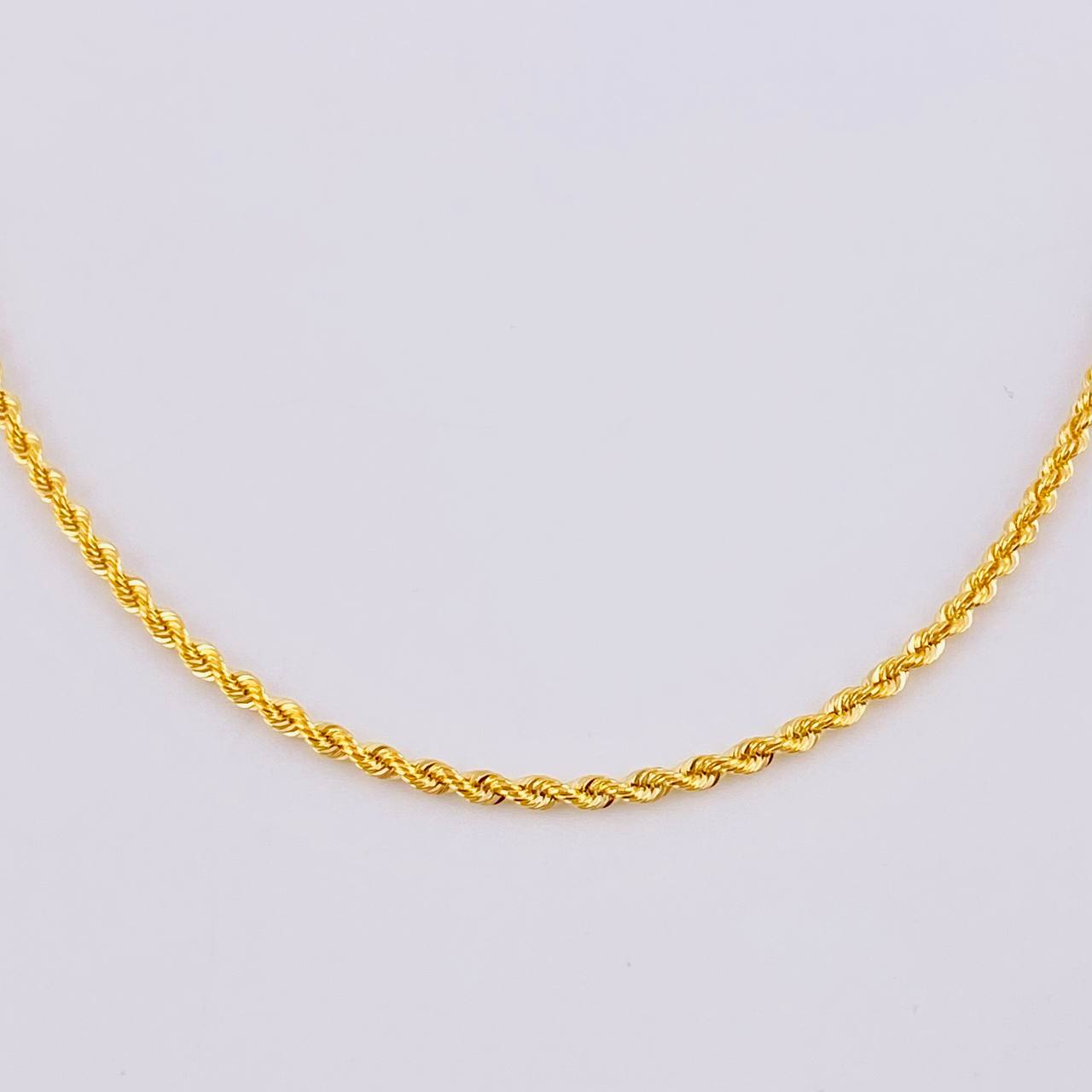 Cadena Lazo 3.35g / 60cm / 2.2mm Oro Amarillo 18K