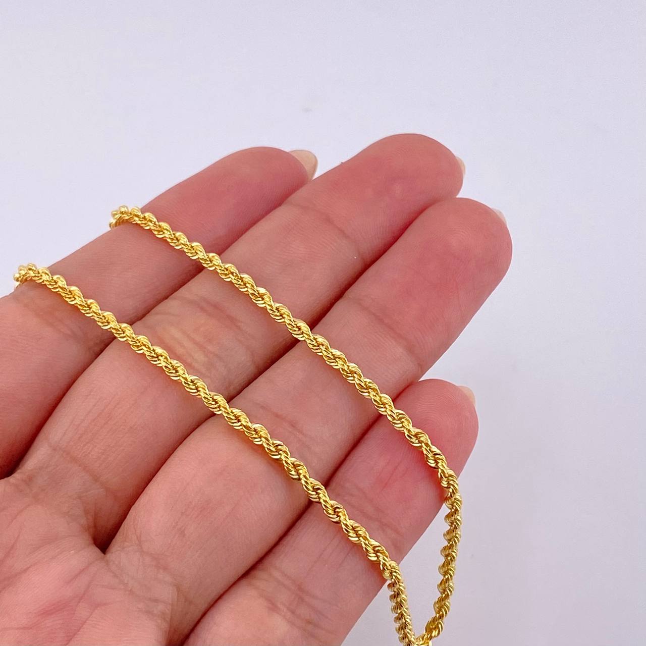 Cadena Lazo 3.35g / 60cm / 2.2mm Oro Amarillo 18K