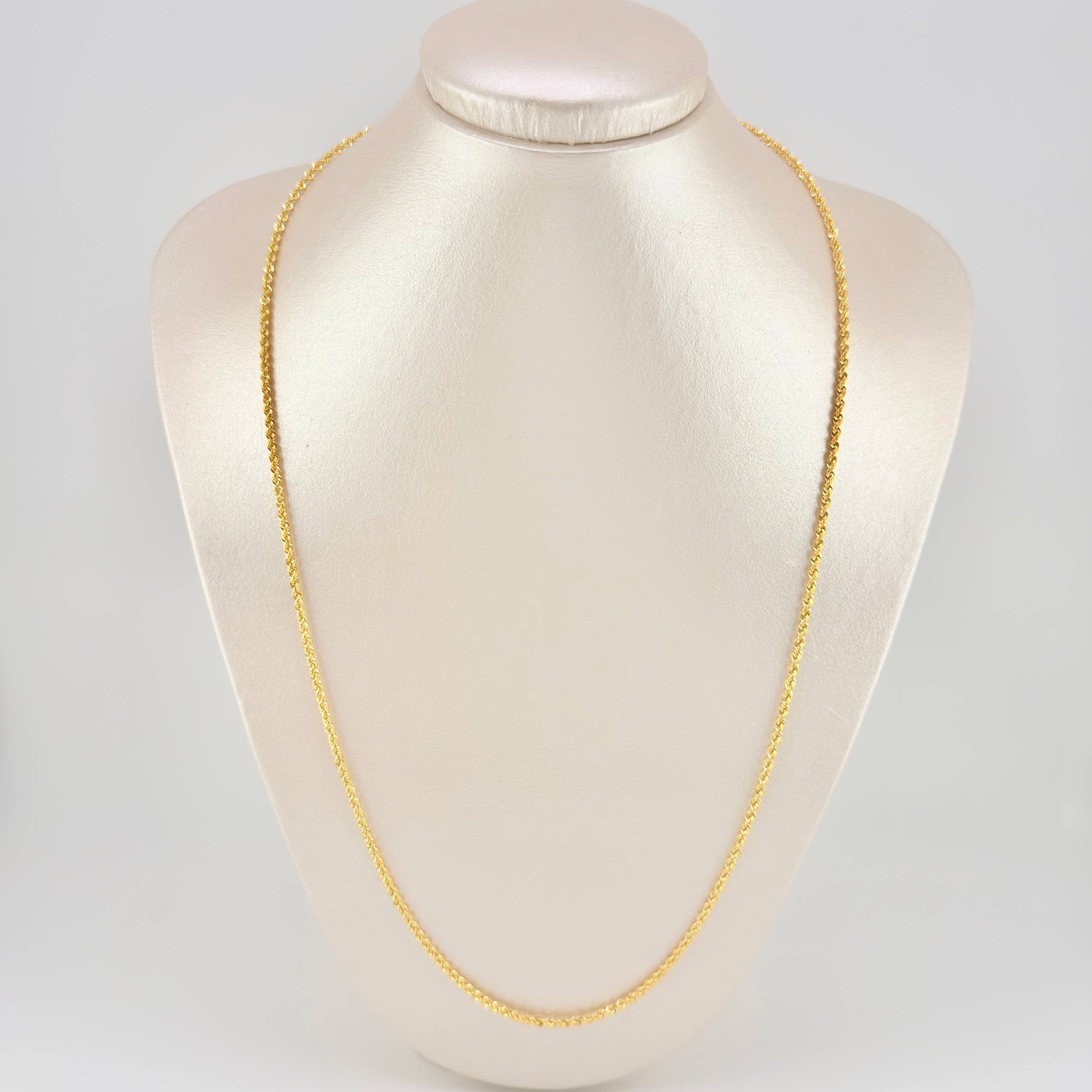 Rope Chain 3.55 g / 23 1/2 in / 2.2 mm 18K Yellow Gold
