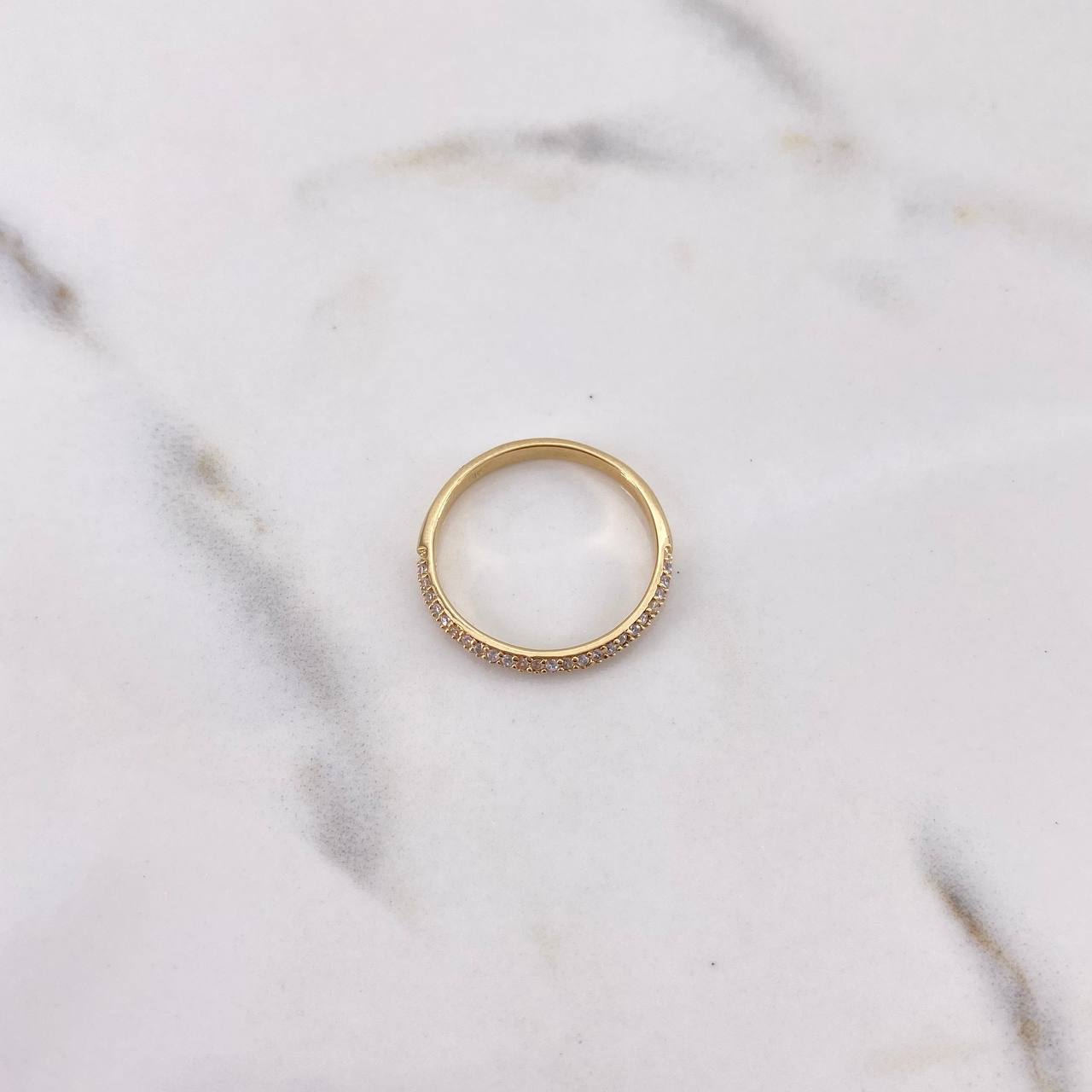 Churumbela Ring 2.15gr / Size 7 1/4 / White Zircons 18K Yellow Gold $