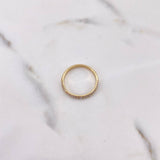 Churumbela Ring 2.15gr / Size 7 1/4 / White Zircons 18K Yellow Gold $