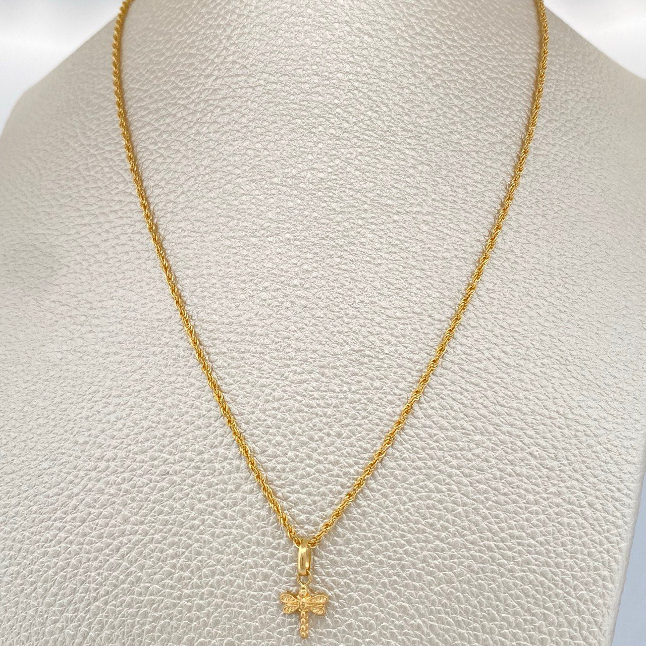 Set Cadena y Dije Lazo + Libelula 1,2gr / Oro Amarillo 18K &