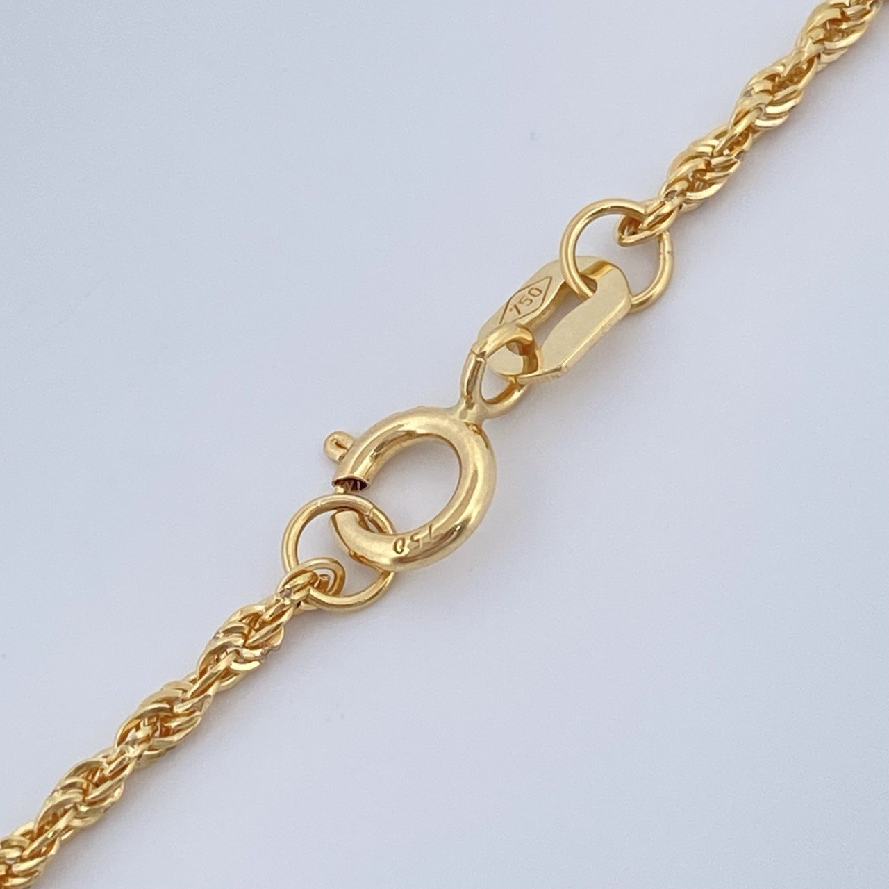 Set Cadena y Dije Lazo + Corazon  Electroestatico Rojo 1,8gr / Oro Amarillo 18K &