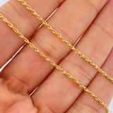 Set Cadena y Dije Lazo + Corazon  Electroestatico Rojo 1,8gr / Oro Amarillo 18K &