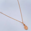 Set Cadena y Dije Aro Seguido + Milagrosa 1,35gr / Oro Rosa 18K &