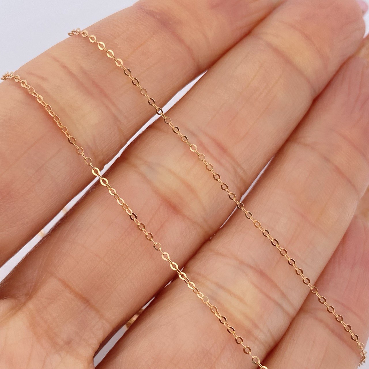 Set Cadena y Dije Aro Seguido + Milagrosa 1,35gr / Oro Rosa 18K &