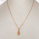 Set Cadena y Dije Aro Seguido + Milagrosa 1,35gr / Oro Rosa 18K &
